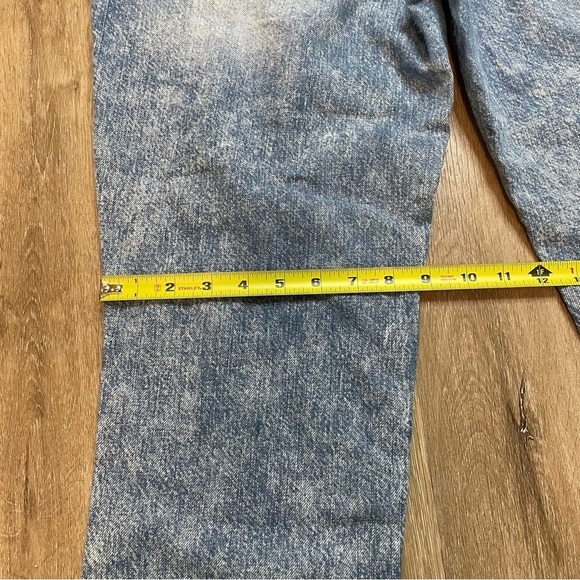 Almost Famous Womens Jeans Size 13 Straight Distressed Acid Wash Juniors Blue - Picture 14 of 16